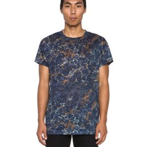 ACNE Studios Fine Print Marble Cotton Tee Shirt